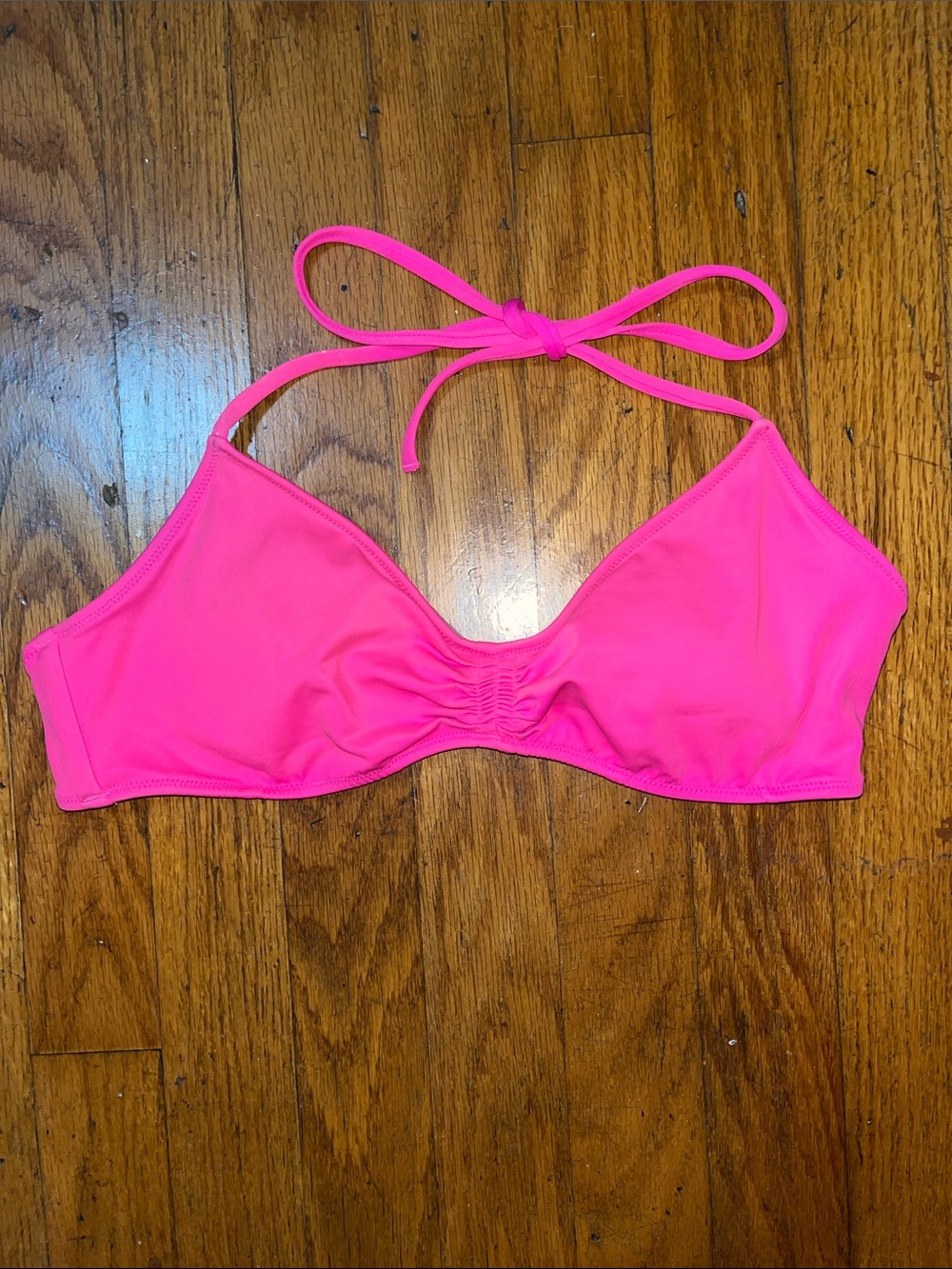Victoria’s Secret Hot Pink Halter Bikini Top - Women's Swim Size Medium - Picture 3 of 7